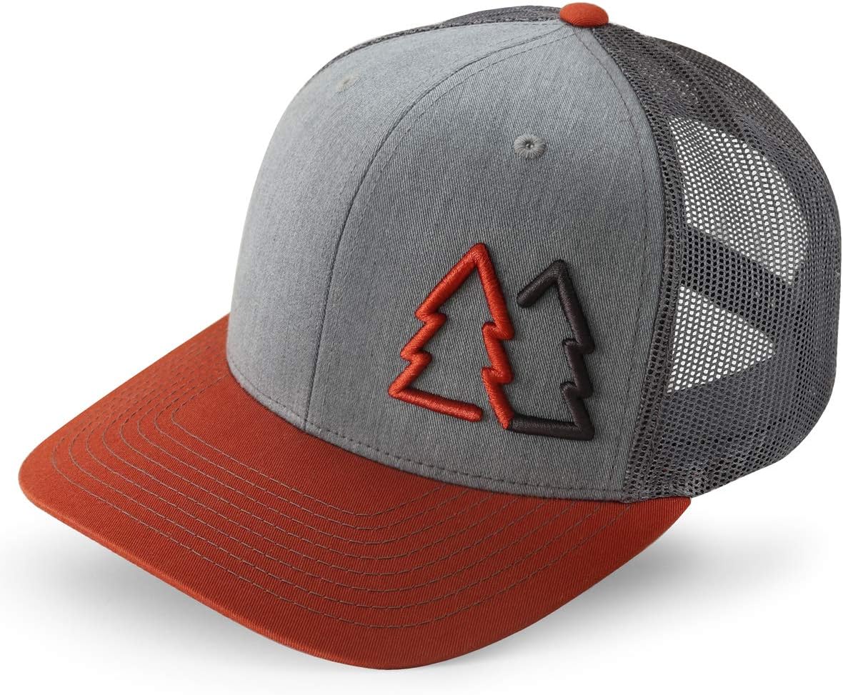 WUE Simple Pine Trees Trucker Hats for Men Adjustable Snapback Mesh Cap Great for Outdoors - Image 1